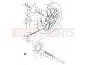 SUZUKI RM250 X (1999) (E02) 36 - REAR WHEEL (MODEL T/V/W/X)