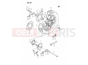 SUZUKI RM80X K (1989) 39 - REAR WHEEL (MODEL G/H/J/K)