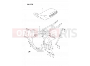 SUZUKI RM80X P (1993) 17B - FRAME - SEAT (MODEL P/R/S)