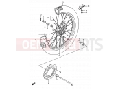 SUZUKI RM80 J (1988) (E03,E28,E33) 26 - FRONT WHEEL (MODEL G/H/J/K)