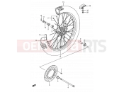 SUZUKI RM80 S (1995) (E03,E28,E33) 26A - FRONT WHEEL (MODEL L/M/N/P/R/S)
