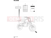 SUZUKI RM85 L5 (2015) (P19) 496B - LABEL (RM85LL5 P19)