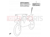 SUZUKI RMX250 P (1993) (E03,E28,E33) 42 - LABEL