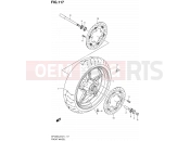 SUZUKI SFV650 L2 (2012) Gladius (E21) 117 - FRONT WHEEL (SFV650L2 E24)