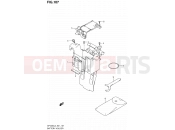 SUZUKI SFV650A L3 (2013) Gladius (E21) 107 - BATTERY HOLDER (SFV650L3 E24)