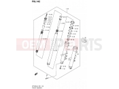SUZUKI SFV650A L3 (2013) Gladius (E21) 142 - FRONT DAMPER (SFV650UL3 E24)