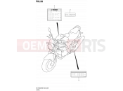 SUZUKI SV1000S K6 (2006) (E02,E19,E24) 58 - LABEL (SV1000/U1/U2)