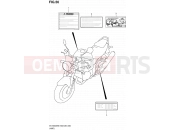 SUZUKI SV1000S K7 (2007) (E03) 56 - LABEL (SV1000K6 E33)