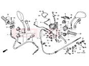 HONDA NES1256 @125 2006 F-3 HANDLE LEVER / SWITCH / CABLE