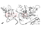 HONDA NES150Y @150 2000 F-3 HANDLE LEVER / SWITCH / CABLE