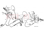 HONDA SK50MP DIO SR 1993 F-3 HANDLE LEVER / SWITCH / CABLE (1)