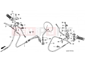 HONDA SK50MP DIO SR 1993 F-3 HANDLE LEVER / SWITCH / CABLE
