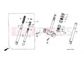 HONDA SK50MP DIO SR 1993 F-7 FRONT FORK / STEERING WHEEL