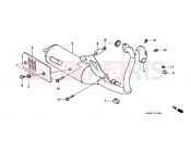 HONDA SK50MP DIO SR 1993 F-15 EXHAUST DRUM