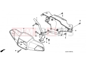HONDA SK50MR DIO SR 1994 F-5 STEERING HANDLE / HANDLE COVER (1)