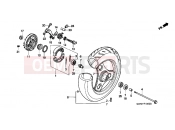 HONDA SK50MR DIO SR 1994 F-10 FRONT WHEEL (1)