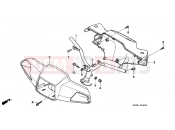HONDA SK50MR DIO SR 1994 F-4 STEERING HANDLE / HANDLE COVER