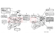 HONDA SES1254 Dylan 125 2004 F-29 WARNING LABEL