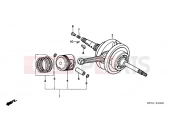 HONDA FES2502 Foresight 2002 E-16 CRANKSHAFT / PISTON