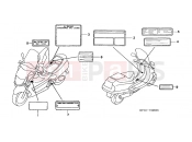 HONDA FES250Y Foresight 2000 F-32 WARNING LABEL
