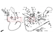 HONDA PES1258 PS125i 2008 F-3 HANDLE LEVER / SWITCH / CABLE