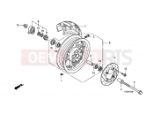 HONDA PES150A PS150i 2010 F-13 FRONT WHEEL