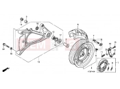 HONDA PES150A PS150i 2010 F-14 REAR WHEEL / SWING
