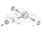HONDA PES150R8 PS150i 2008 E-16 CRANKSHAFT / PISTON