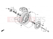 HONDA PES150R8 PS150i 2008 F-13 FRONT WHEEL