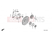 HONDA FES150W Pantheon 1998 E-7 CLUTCH COUPLING START
