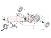 HONDA FES150W Pantheon 1998 E-14 CRANKSHAFT / PISTON