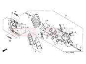 HONDA FES150W Pantheon 1998 F-14 FRONT BRAKE CALIPER