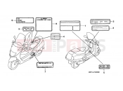 HONDA FES150W Pantheon 1998 F-32 WARNING LABEL