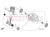 HONDA SFX501 SFX50 2001 E-10 CRANKSHAFT / PISTON