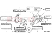 HONDA SFX50S1 SFX50 2001 F-25 WARNING LABEL