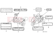 HONDA SFX50T SFX50 1996 F-25 WARNING LABEL