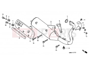 HONDA SFX50X SFX50 1999 F-17 EXHAUST DRUM