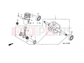 HONDA SH501 SH Fifty 2001 E-10 CRANKSHAFT / PISTON