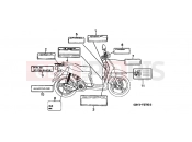 HONDA SH501 SH Fifty 2001 F-27 WARNING LABEL