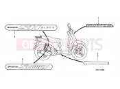 HONDA SH501 SH Fifty 2001 F-28-2 SIGN / STRIP (3)