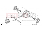 HONDA SH1251 SH125 2001 E-16 CRANKSHAFT / PISTON