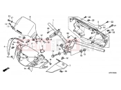 HONDA SH125RC SH125i 2012 F-5 TIE ROD TUBE / HANDLE COVER