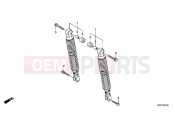 HONDA SH125RC SH125i 2012 F-21 REAR SHOCK ABSORBER