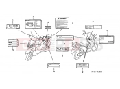 HONDA SH150 (SH1503) 2003 F-29 WARNING LABEL