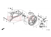 HONDA SH150 (SH1505) 2005 F-14 REAR WHEEL / SWING