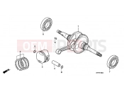 HONDA SH150A SH150i 2010 E-16 CRANKSHAFT / PISTON