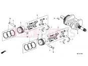 HONDA FJS600AB SILVER WING 2011 E-17 CRANKSHAFT / PISTON