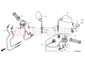 HONDA FJS600A9 SILVER WING 600 ABS 2009 F-3 SWITCH / CABLE / MIRROR