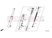 HONDA FJS600A9 SILVER WING 600 ABS 2009 F-14 FRONT FORK