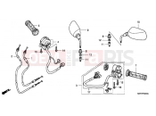 HONDA FJS400A9 SW-T400 ABS 2009 F-3 SWITCH / CABLE / MIRROR